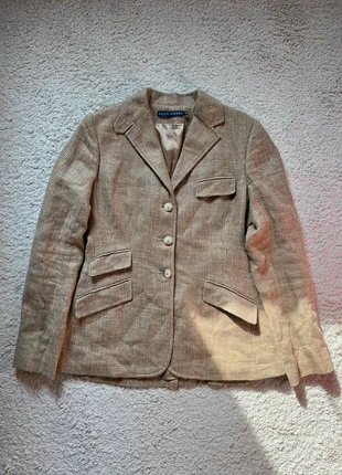 Veste blazer marron doré en lin - M, marque: Ralph Lauren, état: Très bon état, taille: M / 38 / 10, 100,00 €, 105,70 € Protection acheteurs incluse