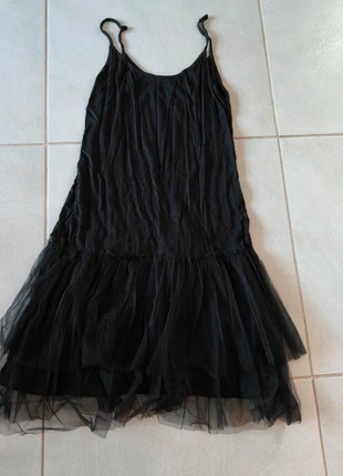 Robe fine bretelles jupon tulle , staat: Goed, maat: M / 38 / 10, € 5,00, € 5,95 inclusief Kopersbescherming