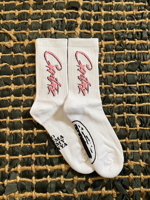 Corteiz Allstarz Socks White/Pink