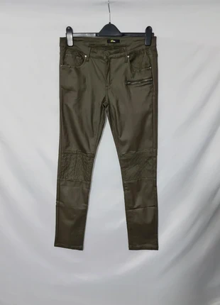 Pantalon enduit kaki Mim T.40 effet cuir rock chic, marca: Mim, estado: Muy bueno, tamaño: L / 40 / 12, 5,00 €, 5,95 € Protección al comprador Pro incluida