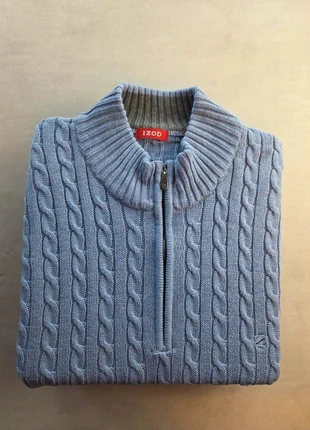 izod pull torsadé demi zip col montant bleu clair xl homme preppy vintage, marke: IZOD, zustand: Sehr gut, größe: XL, 26,00 €, 28,00 € inklusive Vinted-Käuferschutz