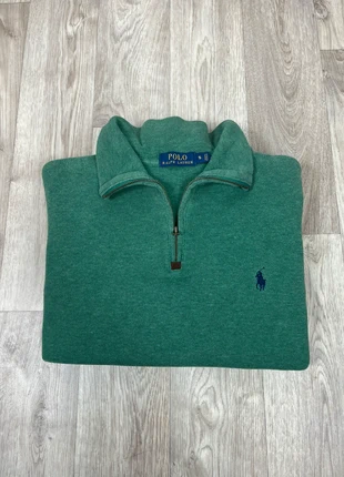Pull half zip Ralph Lauren 1/4 demi col camionneur vert foncé  taille S, marque: Ralph Lauren, état: Bon état, taille: S, 47,00 €, 50,05 € Protection acheteurs incluse