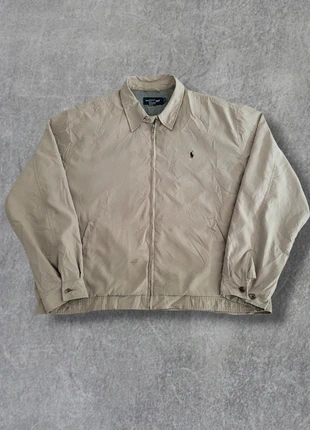 Veste harrington Ralph Lauren beige logo brodé bleu marine - XL, marque: Ralph Lauren, état: Bon état, taille: XL, 49,00 €, 52,15 € Protection acheteurs incluse