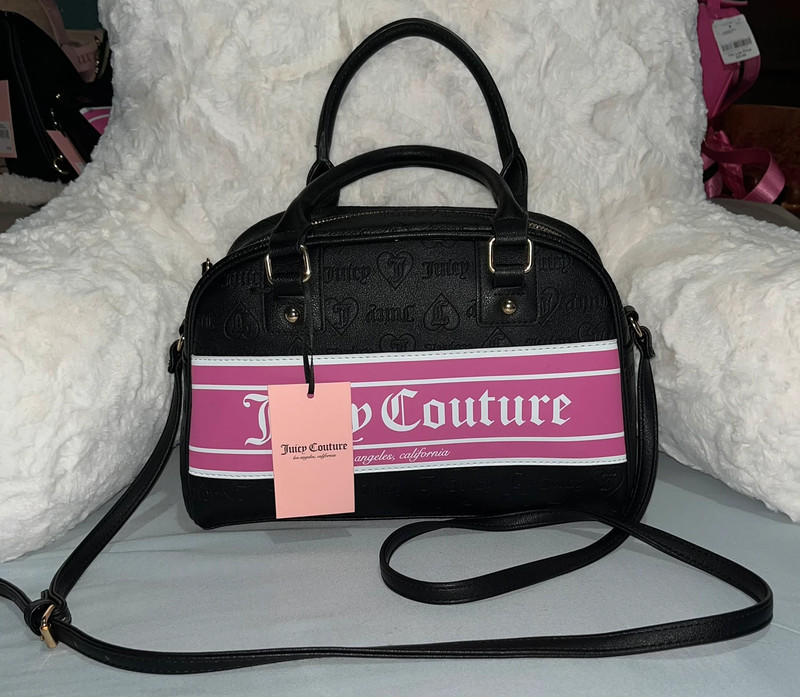 Juicy Couture Pink & Black Bowler 1