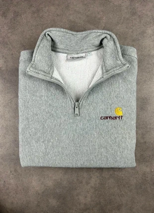 Halfzip 1/4 Zip Carhartt Gris Taille S Quarter Zip Col Camionneur Sweat Wave C039, marke: Carhartt, zustand: Sehr gut, größe: S, 59,99 €, 63,69 € inklusive Vinted-Käuferschutz