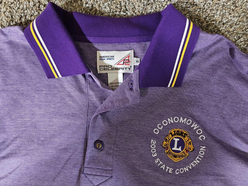 2003 Oconomowoc Lions Club State Convention Purple Polo 2