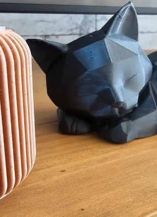 🐾 Chat géométrique 3D – décoration moderne, marque: RECREAJU, état: Neuf sans étiquette, 12,00 €, 13,30 € Protection acheteurs (Pro) incluse