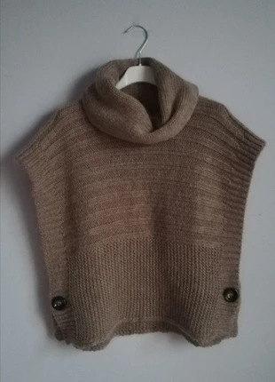Pullover beige con collo alto, senza maniche, marque: BLUMODE, état: Très bon état, taille: Taille unique, 8,50 €, 9,63 € Protection acheteurs incluse