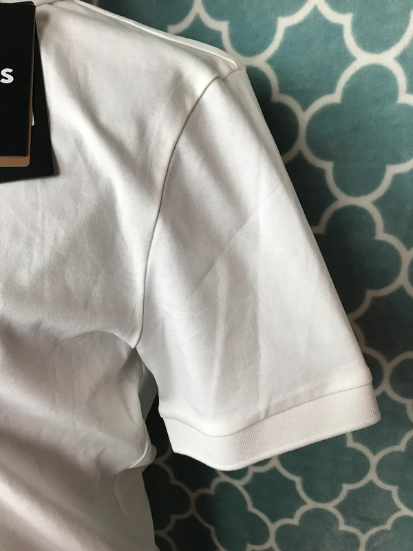 White Hugo Boss Polo Shirt, Mercerized Cotton, Men’s Small, New 4