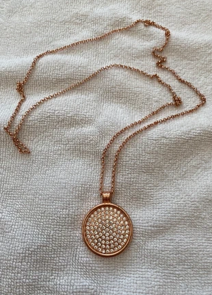 Gold diamond circle disc pendant, condition: New without tags, €2.00, €2.80 includes Buyer Protection