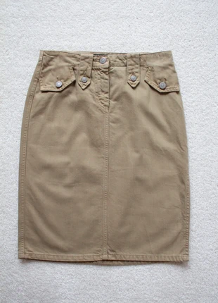 jupe droite coton kaki style cargo office Y2K, marque: Sisley, état: Très bon état, taille: XS / 34 / 6, 18,00 €, 19,60 € Protection acheteurs (Pro) incluse