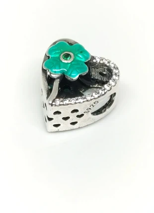 Charm cœur trèfle vert strass, brand: Charm, condition: Very good, €16.00, €17.50 includes Buyer Protection Pro