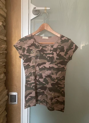 T-shirt militare con stampa, marca: US.Marshall, estado: Muito bom, tamanho: L / 40 / 12, €3.00, €3.85 inclui Proteção do Comprador
