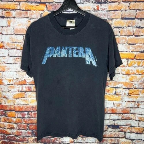 Navy Pantera 2000 Rock Band T Shirt 00s Cotton shirt