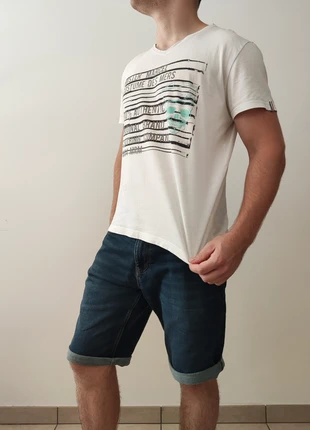 T-shirt imprimé col en V Mister Marcel blanc taille XL, marca: MISTER MARCEL, estado: Bom, tamanho: XL, €5.00, €5.95 inclui Proteção do Comprador