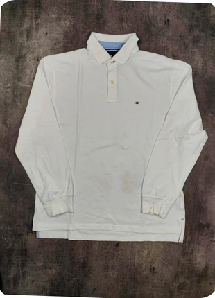 polo manche longue tommy hilfiger blanc taille L en coton, marke: Tommy Hilfiger, zustand: Zufriedenstellend, größe: L, 7,00 €, 8,05 € beinhaltet Vinted-Käuferschutz Pro