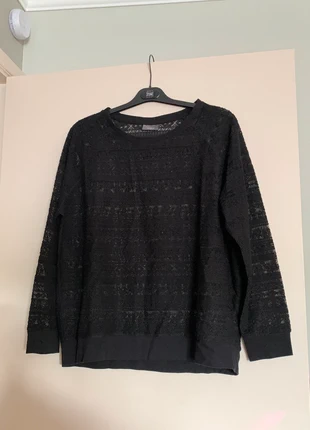 Blouse noire dentelle femme, merk: C&A, staat: Goed, maat: XXL / 44 / 16, € 2,00, € 2,80 inclusief Kopersbescherming