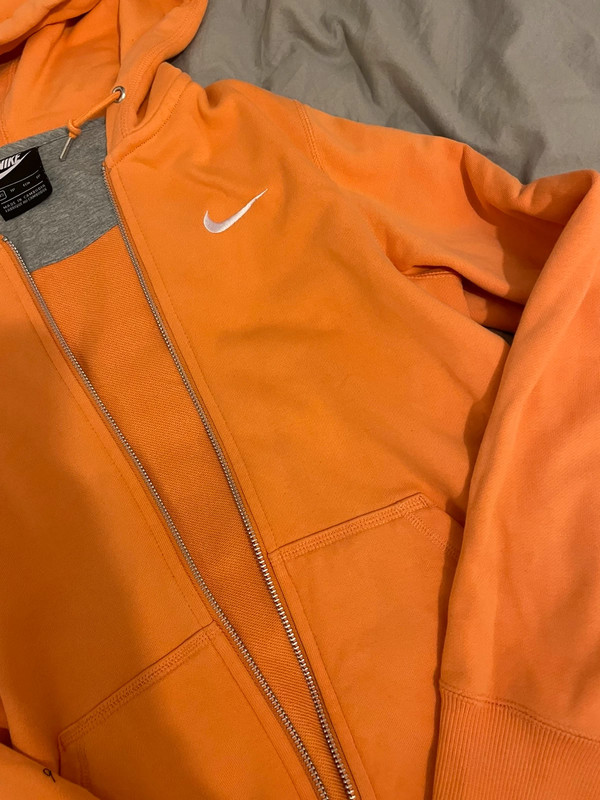 neon orange nike tracksuit zip up jumper Vinted