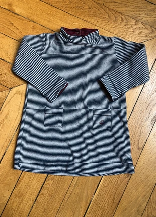 Robe manches longues rayée bleu marine et blanc Petit Bateau 12 mois, merk: Petit Bateau, staat: Heel goed, maat: 9-12 maanden / 74 cm, € 6,00, € 7,00 inclusief Kopersbescherming