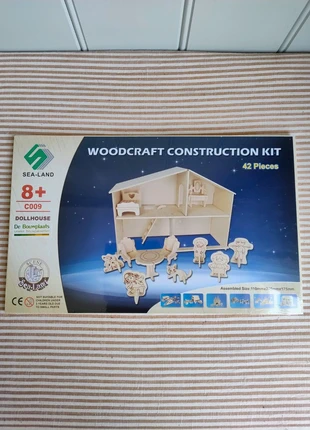 Nieuw! Bouwpakket huis 42 stuks hout dollhouse, brand: woodcraft, condizioni: Nuovo con cartellino, taglia: Taglia unica, €9.50, €10.68 include la Protezione acquisti Pro