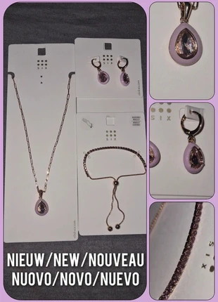 Lavendel kleurig juwelsetje, merk: SIX, staat: Nieuw zonder prijskaartje, € 20,00, € 21,70 inclusief Kopersbescherming