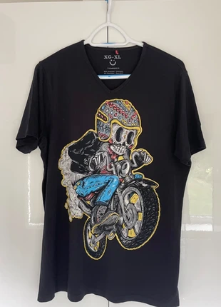 Ay Guey - ‘Skull Biker’ T-shirt, brand: ayguey, condition: Good, size: XL, £4.00, £4.90 includes Buyer Protection