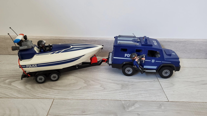 Camion de police avec bateau à moteur Playmobil City (5187), 4 à 10 ans