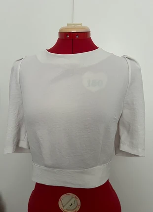 Blouse manches courtes blanc dos nu, zustand: Sehr gut, größe: M / 38 / 10, 5,00 €, 5,95 € inklusive Vinted-Käuferschutz