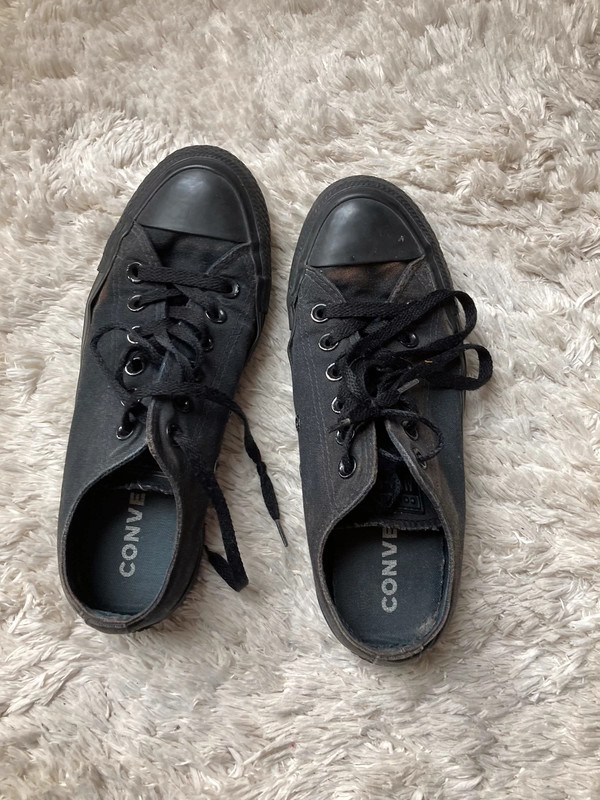 Converse basse sales noir en cuir