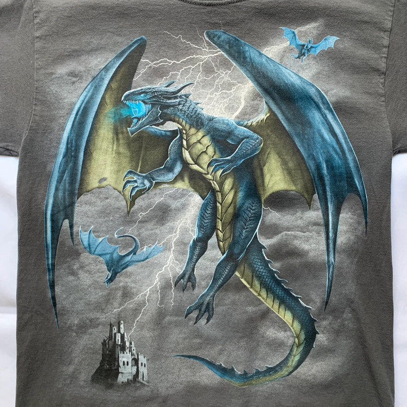 DOM Dragon Fantasy Graphic T-Shirt Men's Size S 2