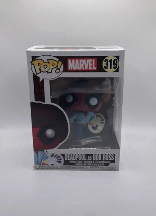 Funko Pop 319 | Marvel | Deadpool as Bob Ross, brand: Funko Pop, condizioni: Ottime, taglia: Prematuri, fino a 44 cm, €9.50, €10.68 include la Protezione acquisti