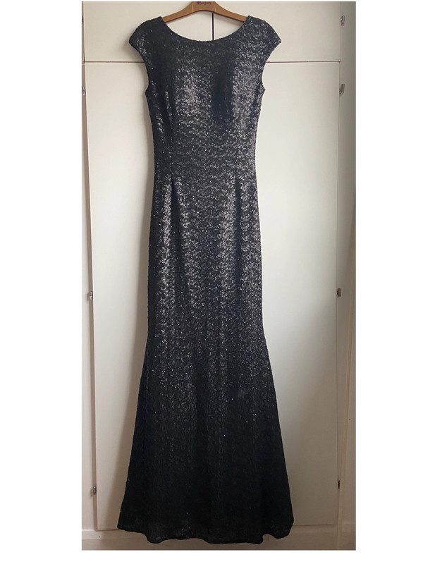 Hobbs Black Sequin Fishtail Evening Gown | Vinted