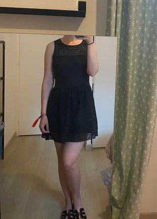 Robe noire broderie, brand: Mademoiselle R, condition: Good, size: S / 36 / 8, €2.50, €3.33 includes Buyer Protection