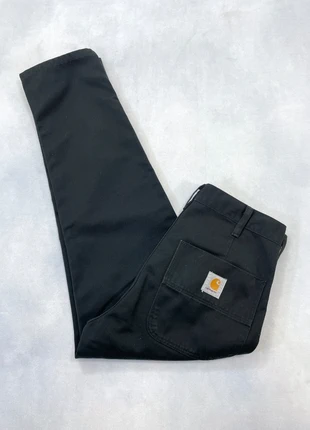 Pantalon Carhartt wip à pinces Droit Noir en coton modèle Abbot Pant - Taille M w30 #1302, brand: Carhartt, condition: Very good, size: W30, €49.00, €52.15 includes Buyer Protection Pro