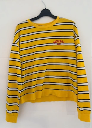 Sweat rayé jaune vintage – Taille M/L oversize, marque: Vintage Dressing, état: Très bon état, taille: M / 38 / 10, 10,00 €, 11,20 € Protection acheteurs incluse