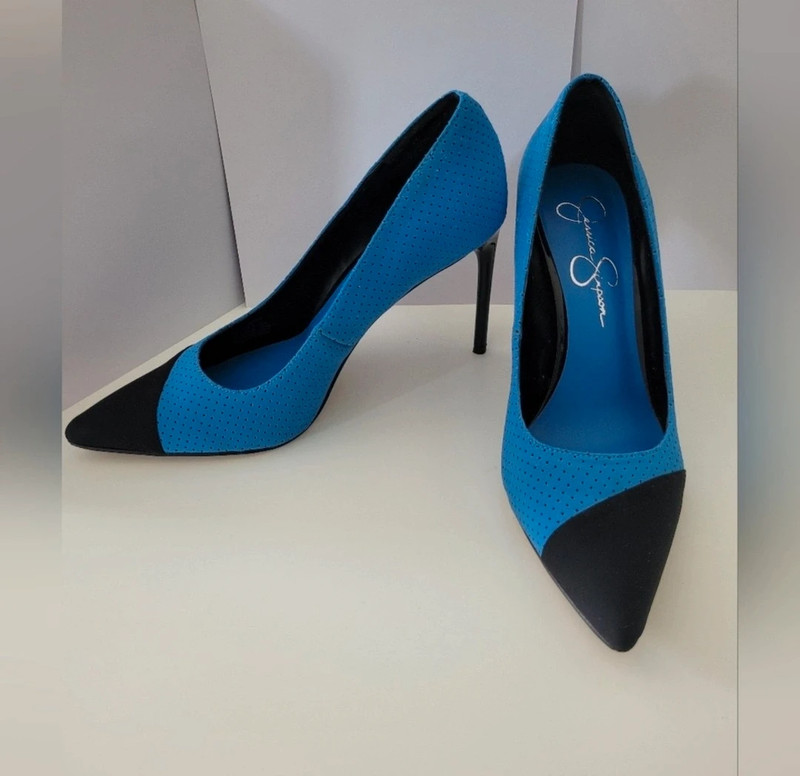 Jessica Simpson Blue Black Women High Heels SIZE 9.5 41 Vinted