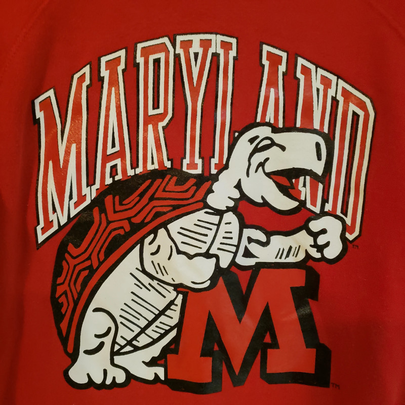 90s University of Maryland Terrapins Red Sweatshirt 2