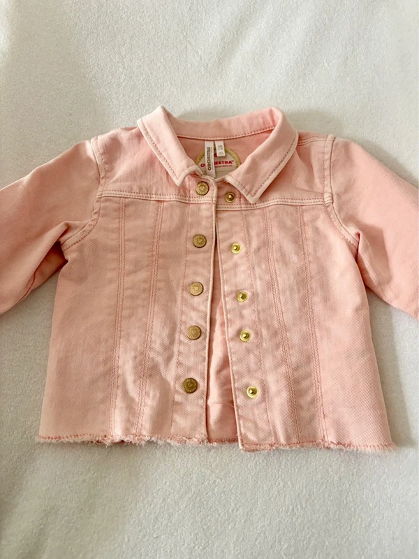 Veste en jean rose bébé fille taille 6mois
