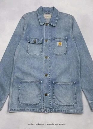 Veste en Jean Carhartt wip Bleu clair Homme Droite Michigan Denim Vest - Taille S /1070B, marque: Carhartt, état: Très bon état, taille: S, 59,00 €, 62,65 € Protection acheteurs (Pro) incluse