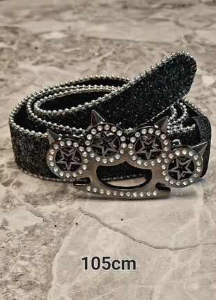 Y2k Shiny Death Punch 5 Fingers Punk Style Original Rhinestone Yabi Decorative Belt for Both, brand: Original RhineStone Claw Belt, condition: New without tags, size: 42 in | 105 cm, £11.99, £13.29 includes Buyer Protection Pro