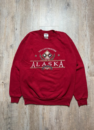 Sweat-shirt crewneck vintage Jerzees Alaska rouge taille M, brand: Jerzees, condizioni: Ottime, taglia: M, €12.90, €14.25 include la Protezione acquisti