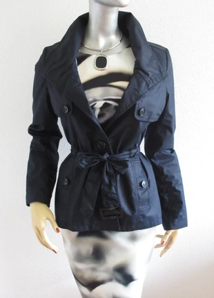 💘 Trench Court Boutonné Ceinturé Imperméable NEUF Col Droit Bleu-Marine "H&M" T.36, marke: H&M, zustand: Neu, größe: S / 36 / 8, 24,50 €, 26,43 € inklusive Vinted-Käuferschutz