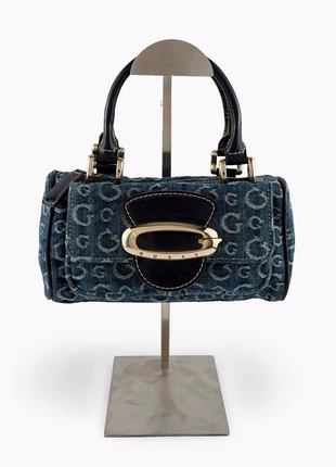 Guess Vintage Dark Denim Monogram Mini Handbag – Mini Sac Années 2000, marque: GUESS, état: Très bon état, 89,99 €, 95,19 € Protection acheteurs (Pro) incluse