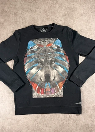 Sweat noir imprimé loup – Japan Rags – création française – taille L, marque: Vintage Dressing, état: Très bon état, taille: L, 32,90 €, 35,25 € Protection acheteurs incluse