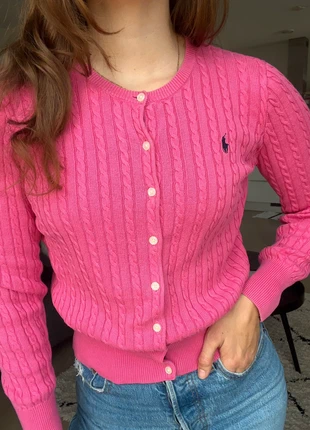 Ralph Lauren Pink Cable Kabel Knit Cardigan Vest Vestje Veste Jumper Pull Pulli Trui XS, marca: Ralph Lauren, estado: Muy bueno, tamaño: XS / 34 / 6, 50,00 €, 53,20 € Protección al comprador incluida