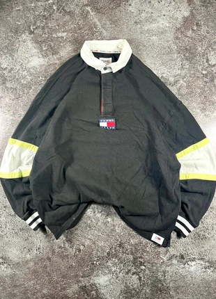 T-shirt Polo à manche longue longsleeve Tommy Hilfiger noir brodé vintage y2k 2000s classe Taille S, marque: Tommy Hilfiger, état: Très bon état, taille: S, 25,00 €, 26,95 € Protection acheteurs incluse