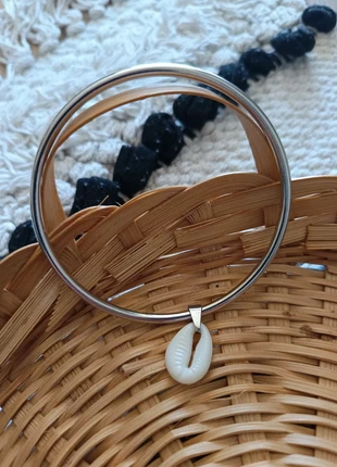 Jonc en acier inoxydable coquillage, brand: La Boutique, condition: New with tags, €10.00, €11.20 includes Buyer Protection