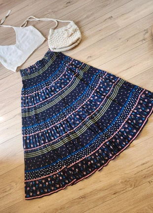 Jupe longue bohème plissée patchwork à fleurs – vintage made in france, marca: Vintage Dressing, estado: Muy bueno, tamaño: M / 38 / 10, 17,00 €, 18,55 € Protección al comprador Pro incluida