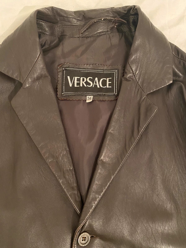 Versace leather jacket discount vintage