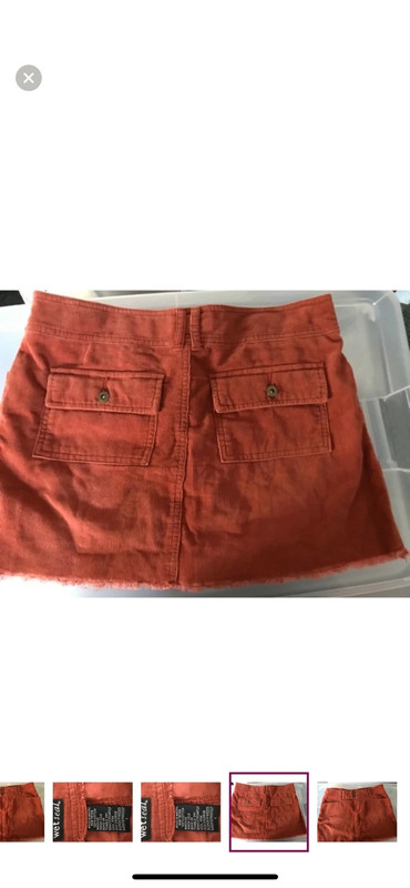 New wet seal rust corduroy skirt sz 1 3